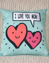 Подушка с фотопечатью I love you mom 40*40см